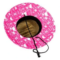 Pink Whitney Straw Lifeguard Hat -Top Hockey bar stool sports hats pink whitney straw lifeguard hat osfm 30331896037442