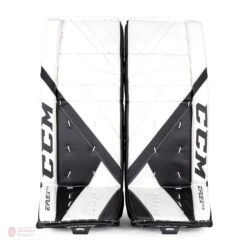 CCM Extreme Flex E5.5 Junior Goalie Leg Pads - Source Exclusive -Top Hockey ccm leg pads ccm extreme flex e5 5 junior goalie leg pads source exclusive white white black black 26 1 28744299184194