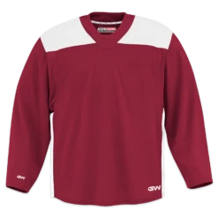GameWear GW6500 ProLite Series Senior Hockey Practice Jersey - Crimson / White