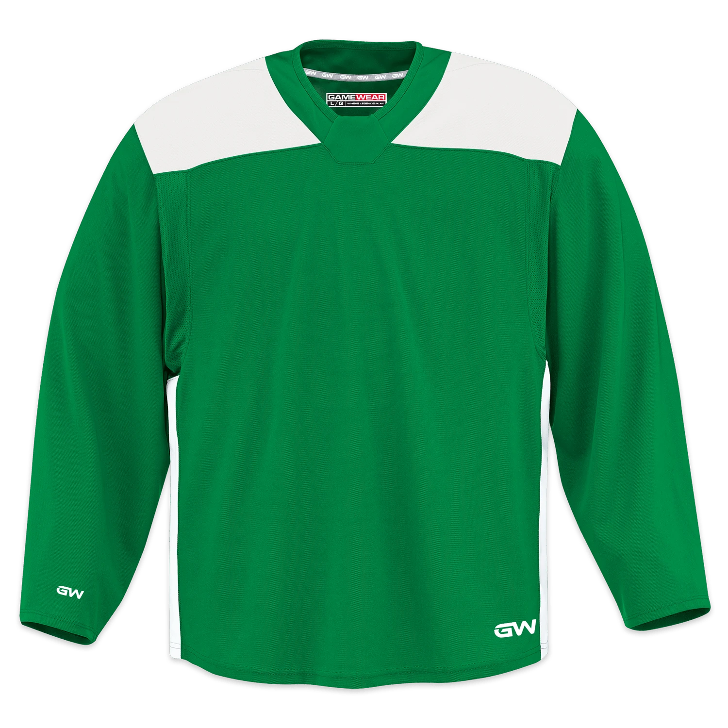 GameWear GW6500 ProLite Series Senior Hockey Practice Jersey - Kelly Green / White 1 GameWear GW6500 ProLite Series Senior Hockey Practice Jersey - Kelly Green / White