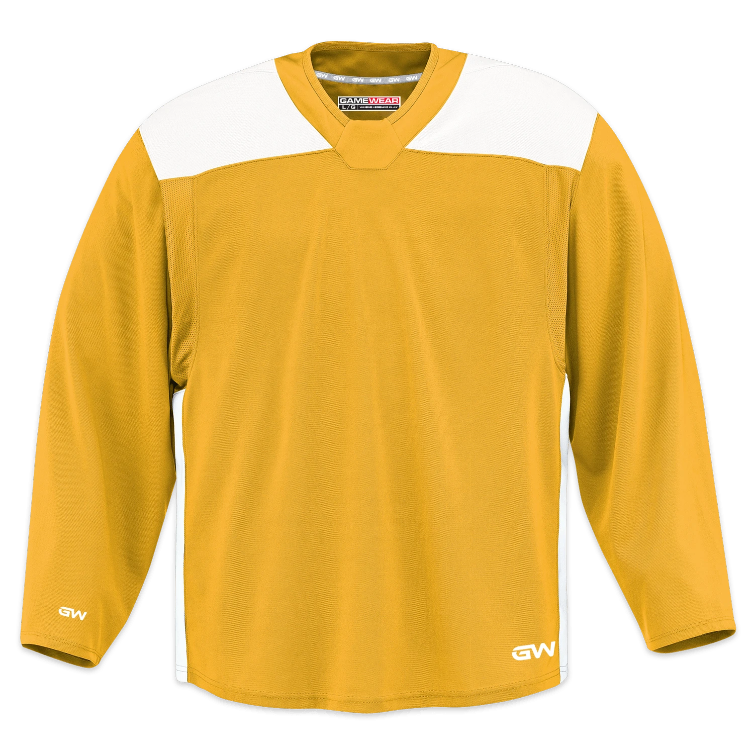 GameWear GW6500 ProLite Series Senior Hockey Practice Jersey - Yellow / White 1 GameWear GW6500 ProLite Series Senior Hockey Practice Jersey - Yellow / White
