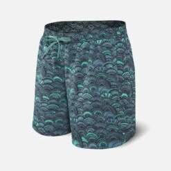 Saxx Cannonball Grey Fish Scales 7" Swim Shorts -Top Hockey saxx shorts saxx cannonball grey fish scales 7 swim shorts 14123820974146